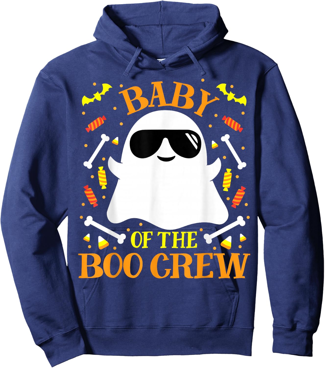 Baby Boo Crew Ghost Matching Family Set Little Boy Halloween Hoodie - Hoodie | Navy