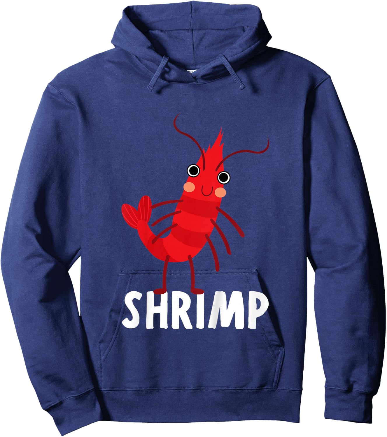 Shrimp Shirt For Boys Or Girls | Cute Shrimp Gift Hoodie - Hoodie | Navy