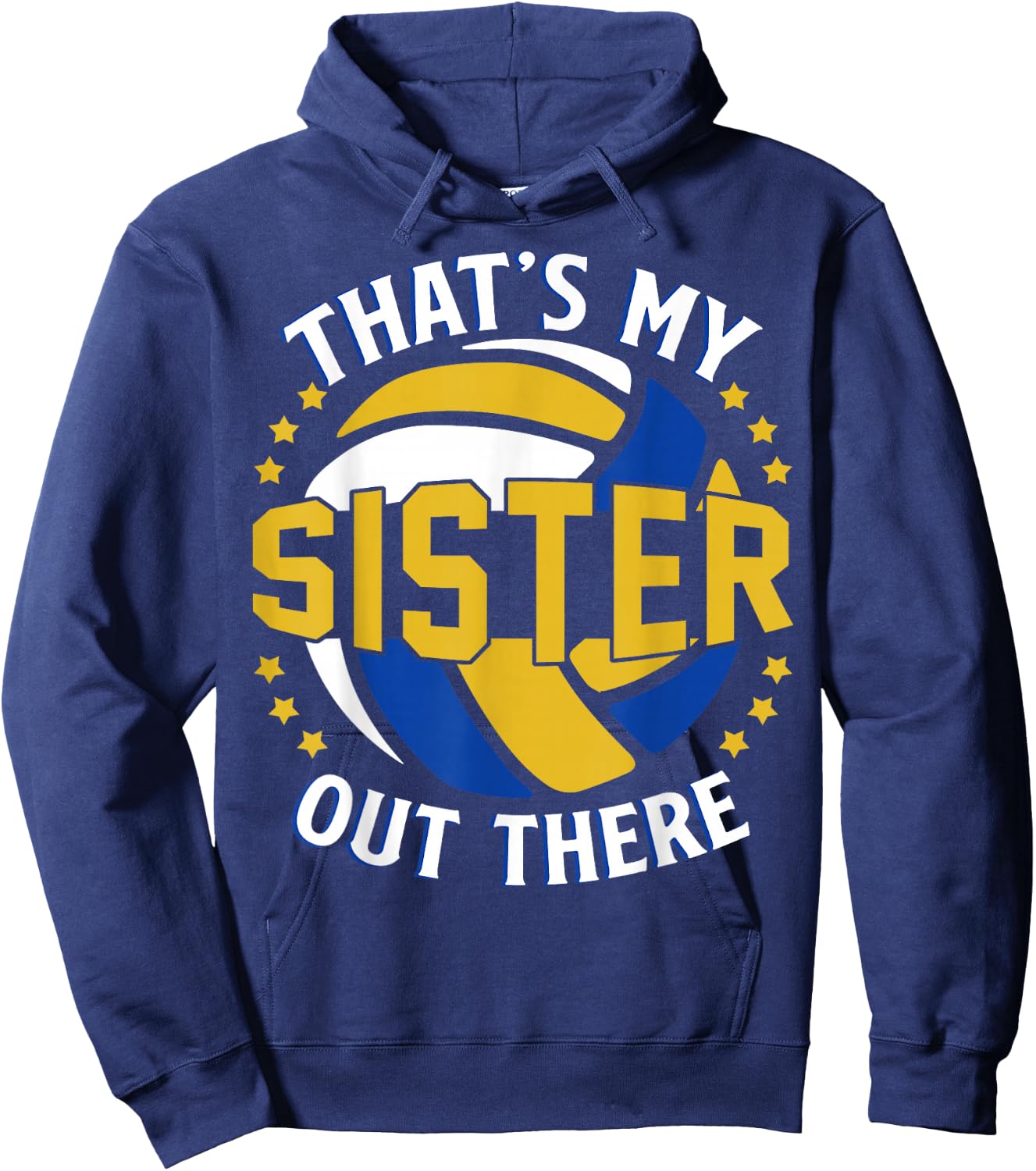 Brother Volleyball Gift That's My Sister Volleyball Brother Hoodie - Hoodie | Navy