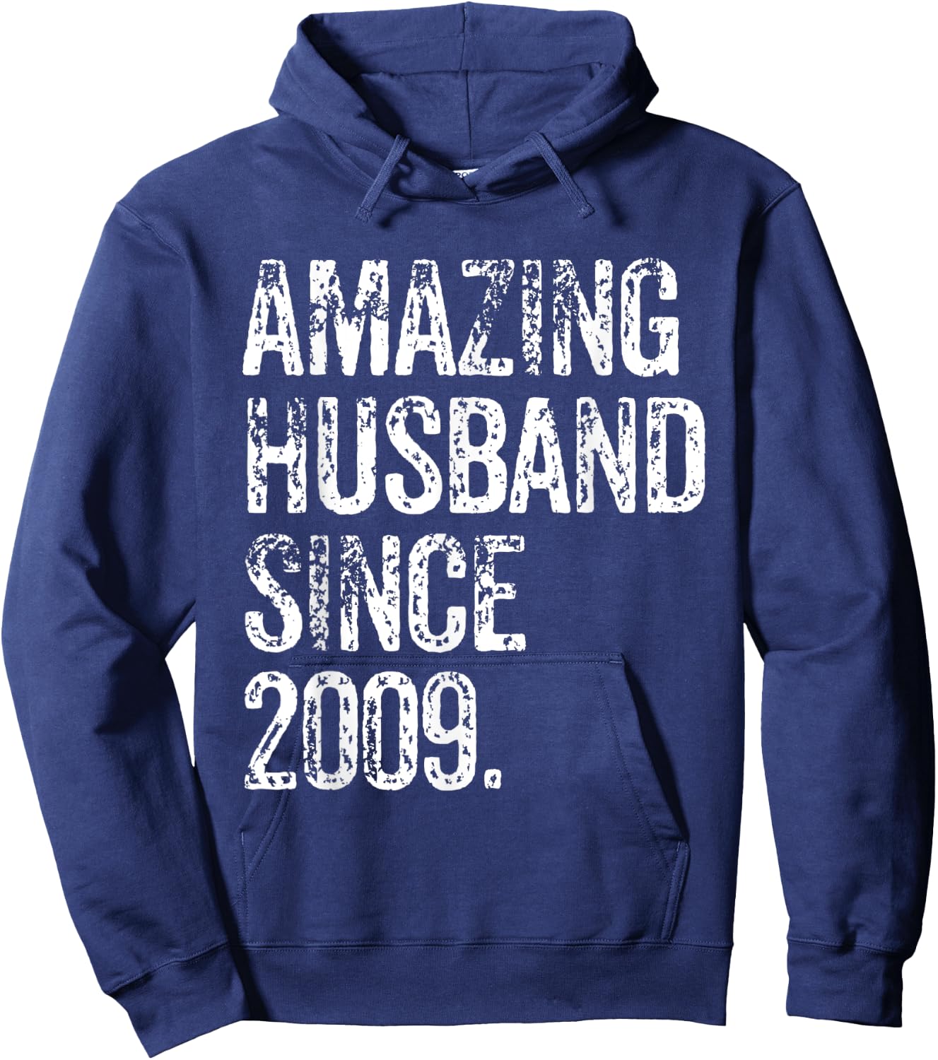 Amazing Husband Since 2009 16 Years Wedding Anniversary Hoodie - Hoodie | Navy