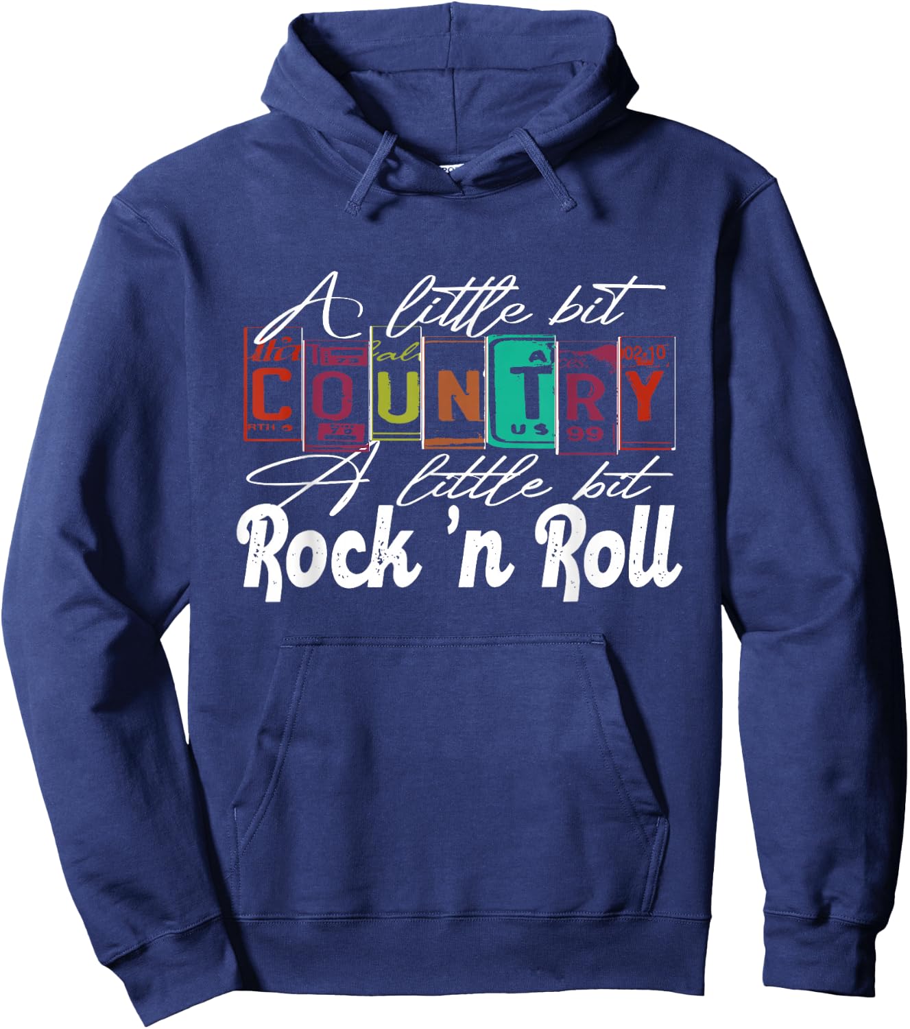 A little bit Country A little bit Rock n roll Hoodie - Hoodie | Navy