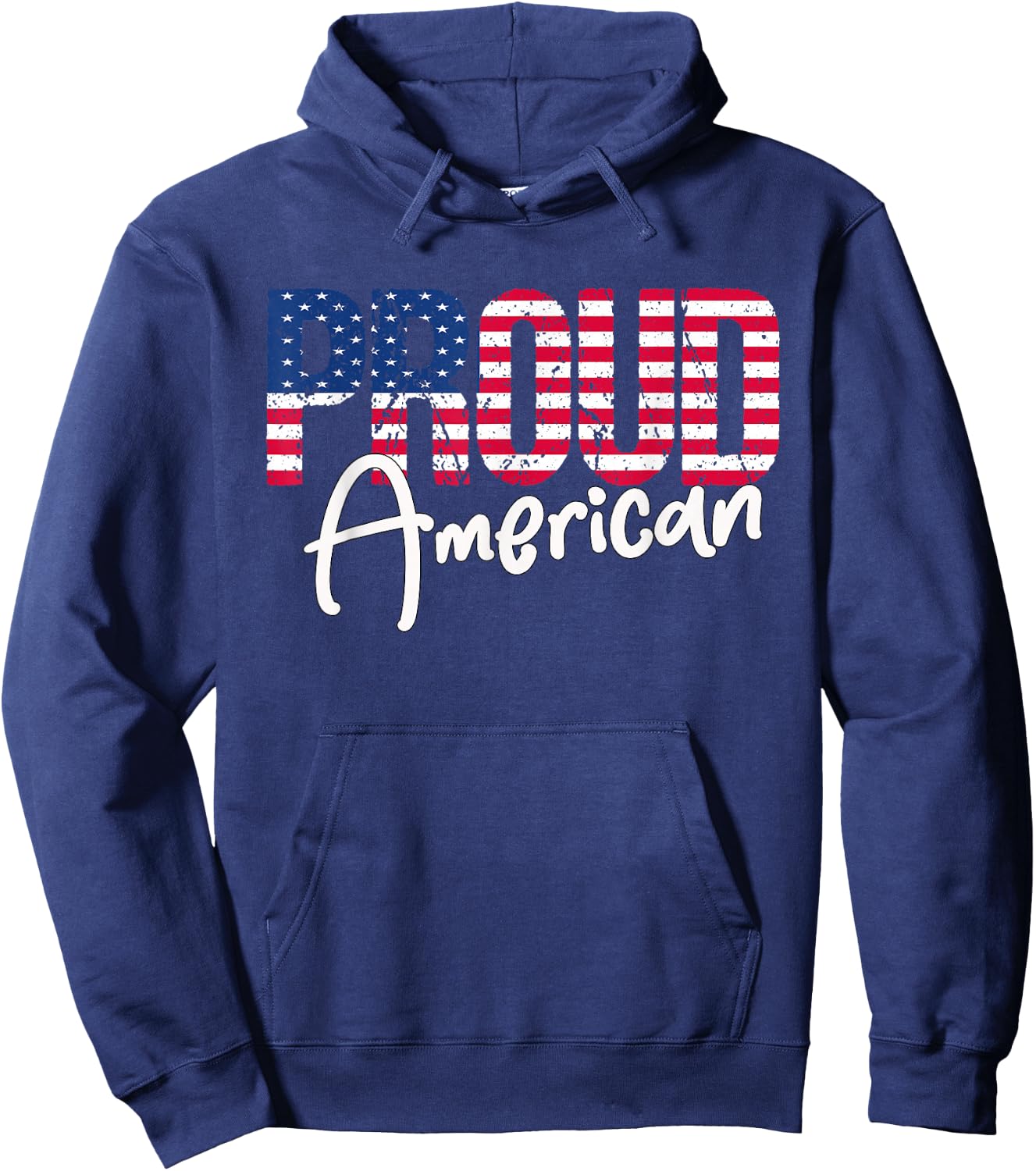 Patriotic 4th Of July Matching Gift Proud To Be An American Hoodie - Hoodie | Navy
