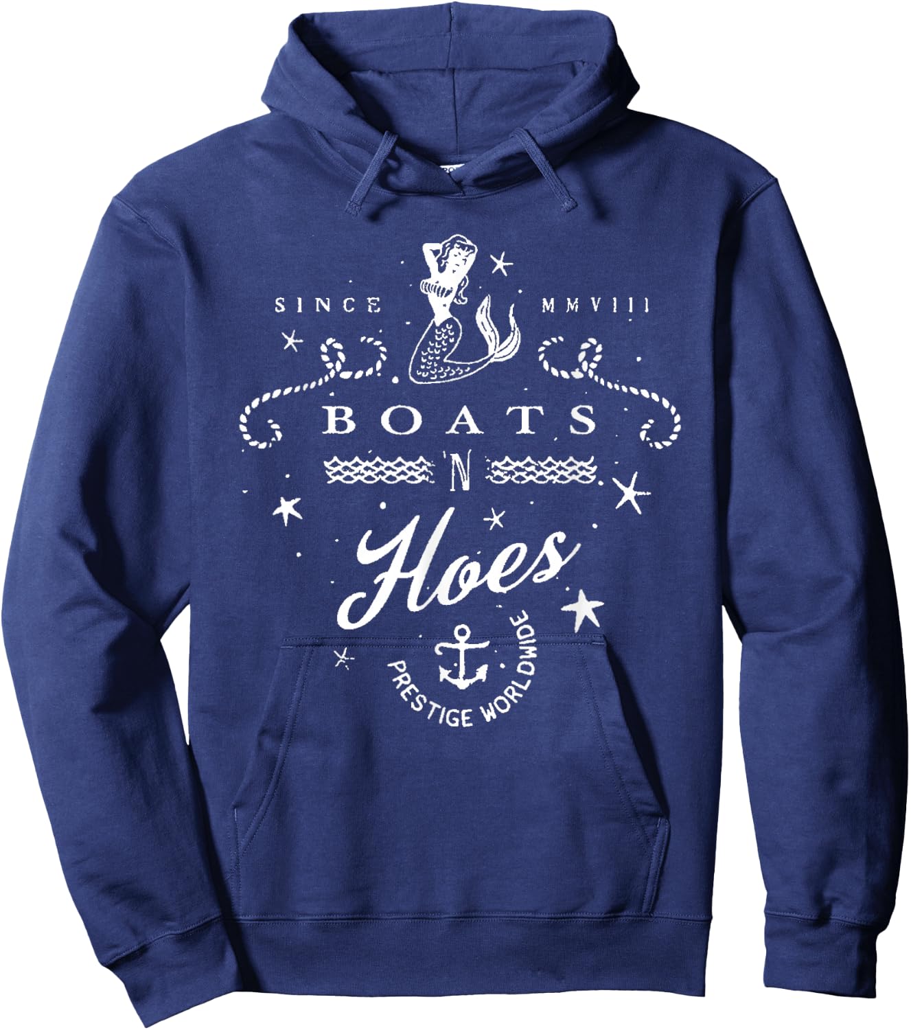 Funny Sailing or Water Sports 'Boats 'N Hoes' Hoodie - Hoodie | Navy