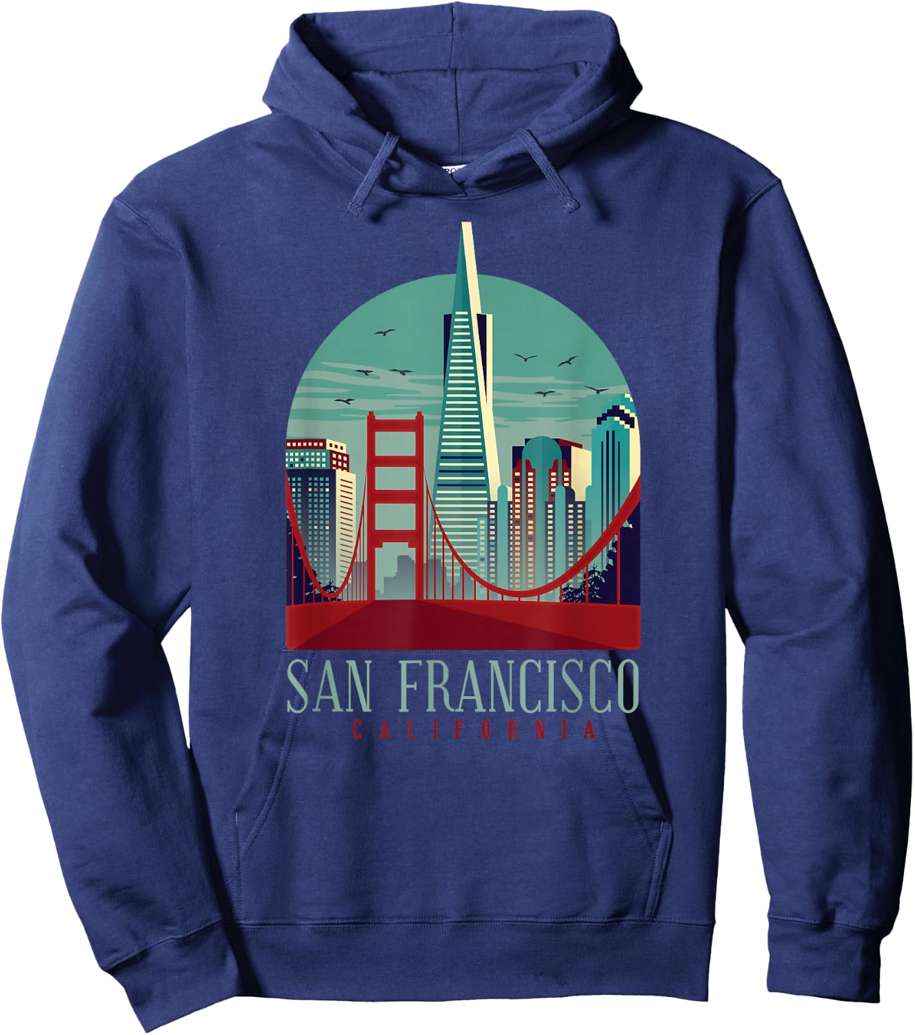 San Francisco California Golden Gate Bridge Souvenir Hoodie - Hoodie | Navy