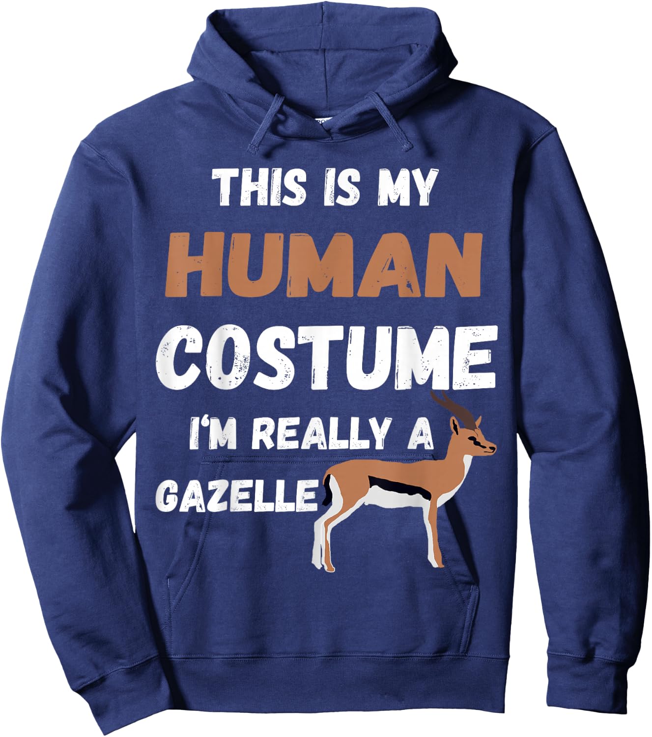 Gazelle Lover Safari Antelope Animal Funny Gazelle Costume Hoodie - Hoodie | Navy