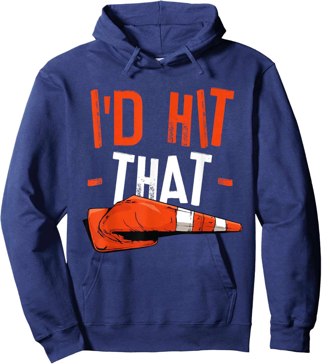 I'd Hit That Halloween Costume Traffic Cone Hoodie - Hoodie | Navy