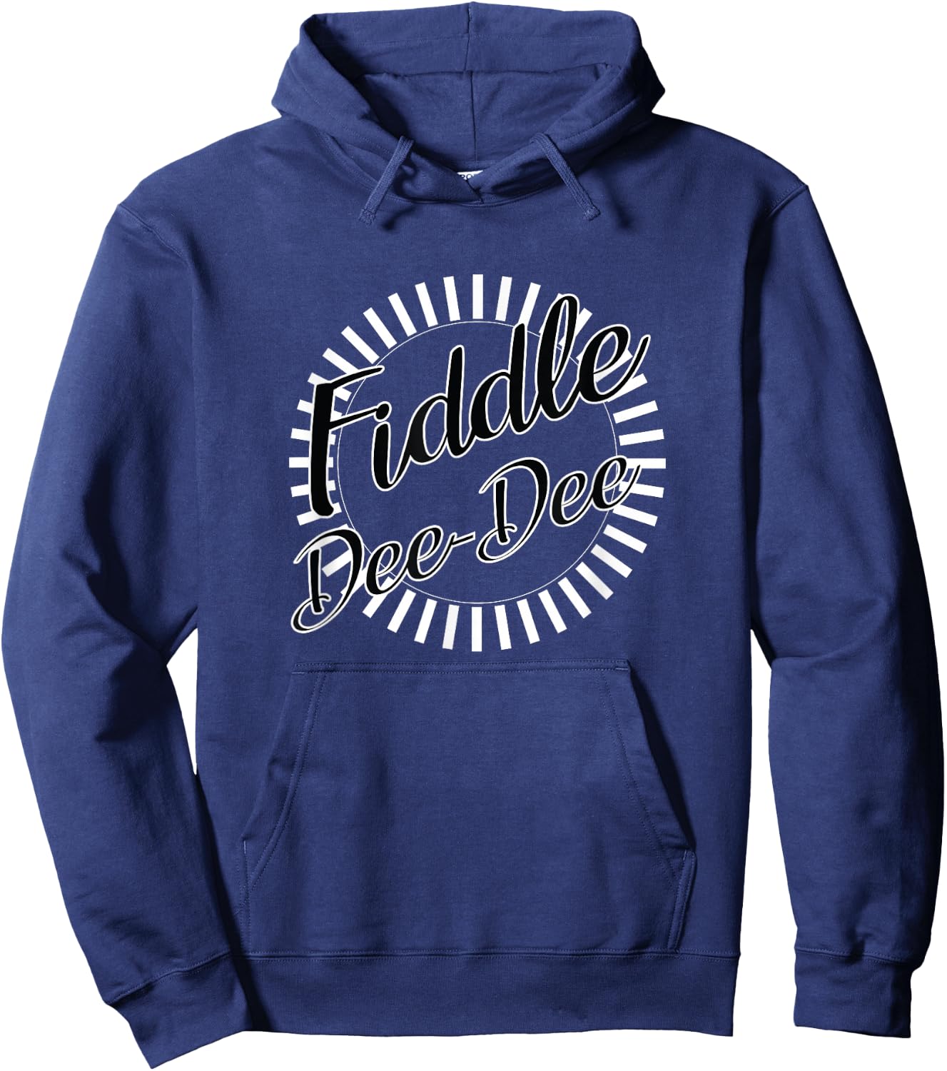 Lovely Women's Blue Fiddle Dee Dee Retro Classic Fit Short Sleeve Hoodie - Hoodie | Navy