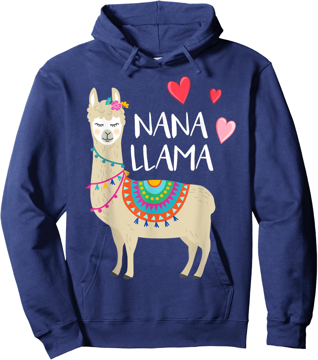 Nana Llama Cute Love Llamas & Alpacas Gift Hoodie - Hoodie | Navy