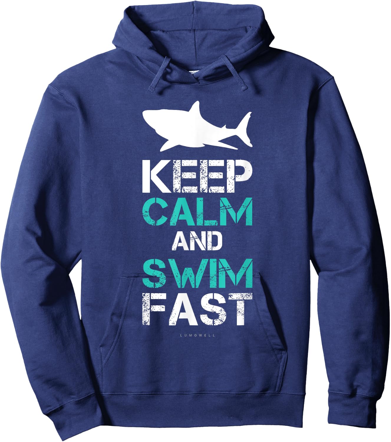 Keep Calm And Swim Fast. Funny Swim Shirts. Swimmer Gift Hoodie - Hoodie | Navy