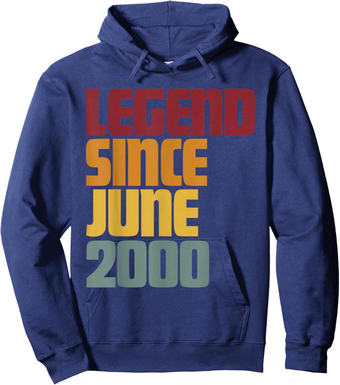 Legend Since June 2000 26th Birthday - Vintage Hoodie - Hoodie | Navy