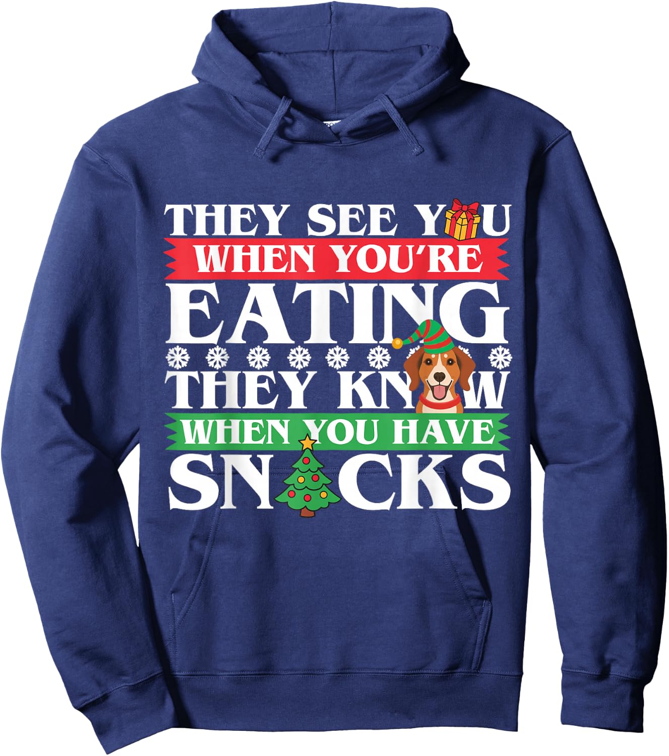 Beagle Christmas Shirt - Beagle Lover and Gifts Hoodie - Hoodie | Navy