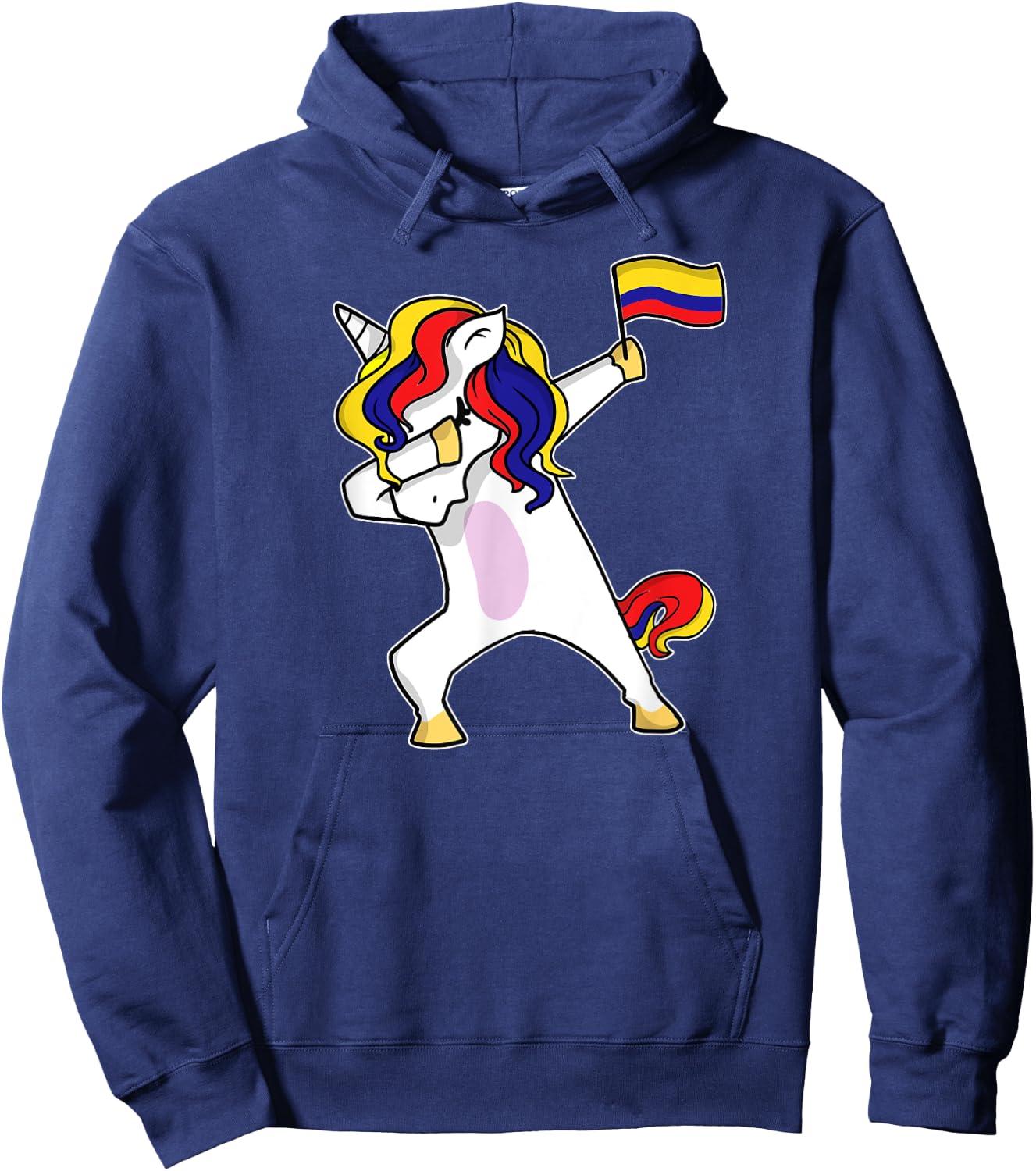 Soccer Unicorn Colombia Jersey Design Colombian Football Hoodie - Hoodie | Navy