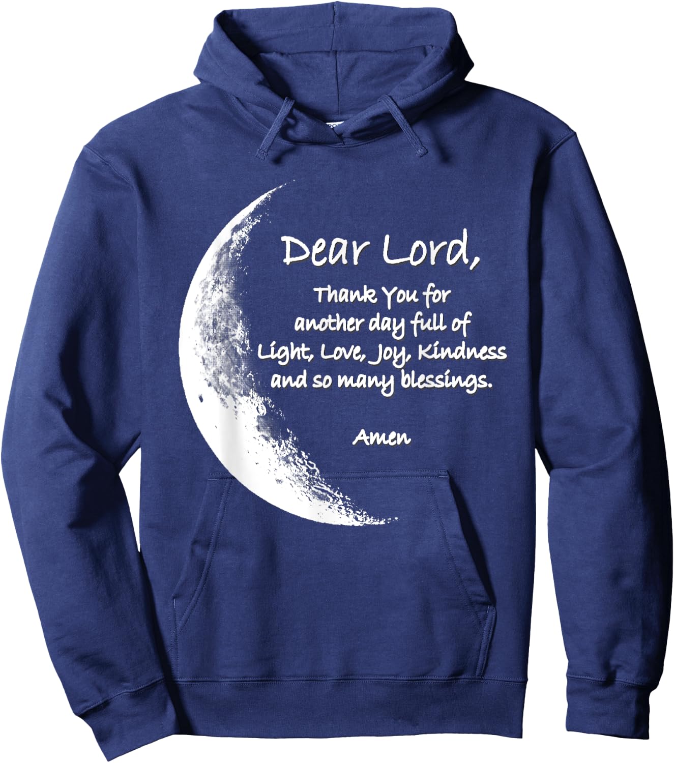 Christian Night Bedtime Prayer Pajama Faith and Love for God Hoodie - Hoodie | Navy