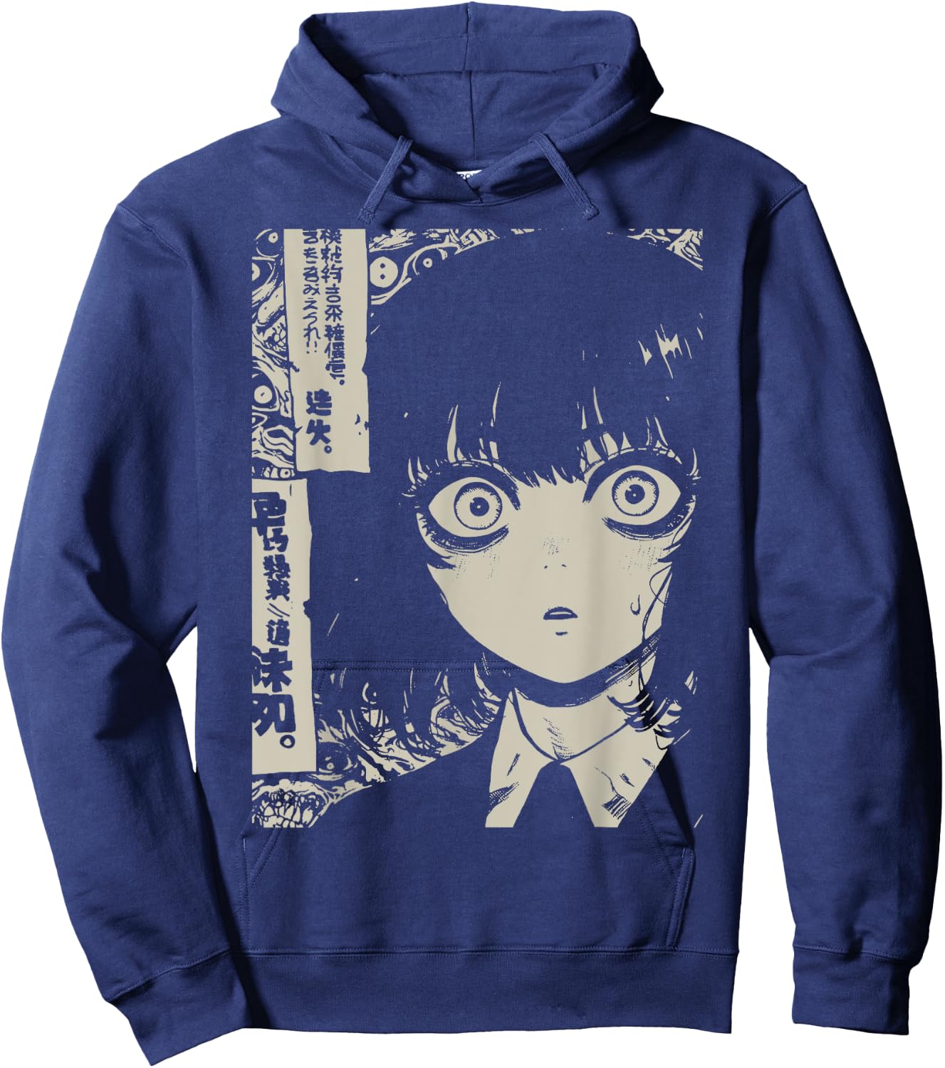 Horror Anime Manga | Japan Japanese Creepy Kawaii Goth Hoodie - Hoodie | Navy