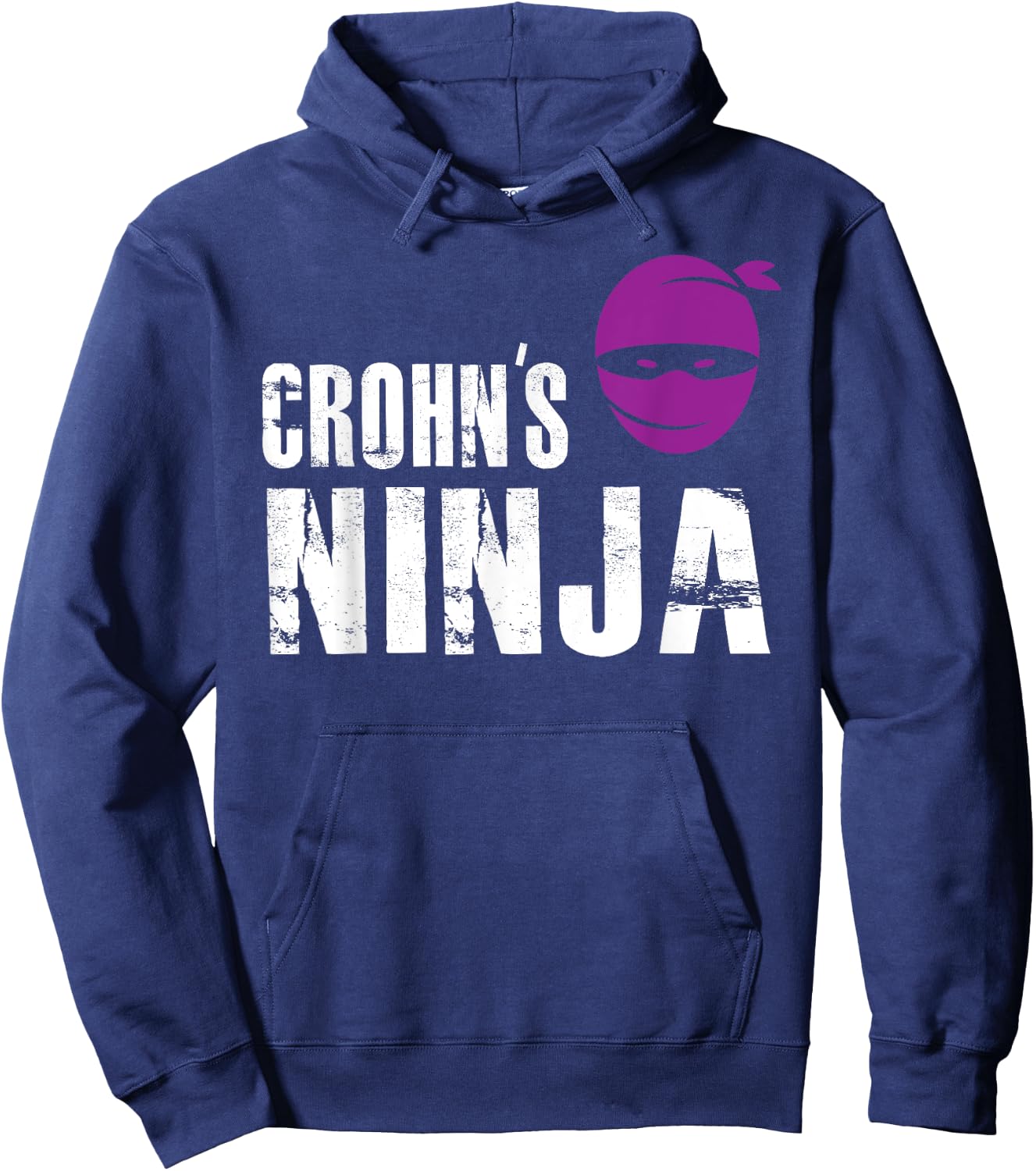 Crohn's Ninja - Support Awareness Fighter Hoodie - Hoodie | Navy