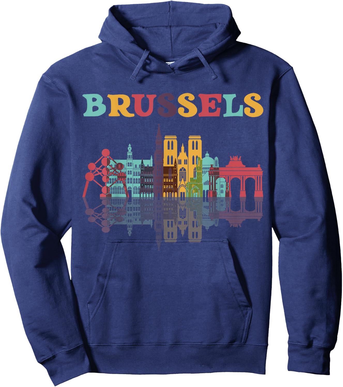Belgium Brussels Travel Family Vacation Europian Trip Shirt Hoodie - Hoodie | Navy