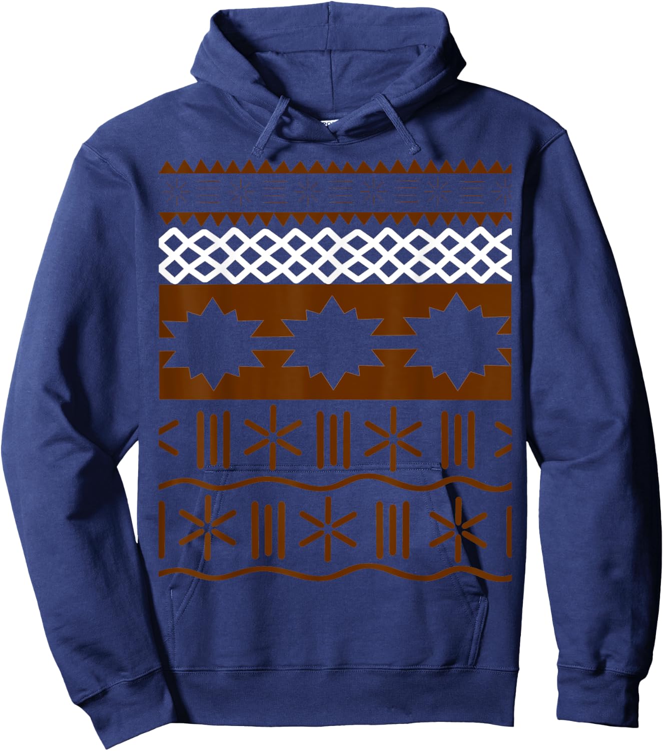 Hawaiian/Polynesian Patterned Hoodie - Hoodie | Navy