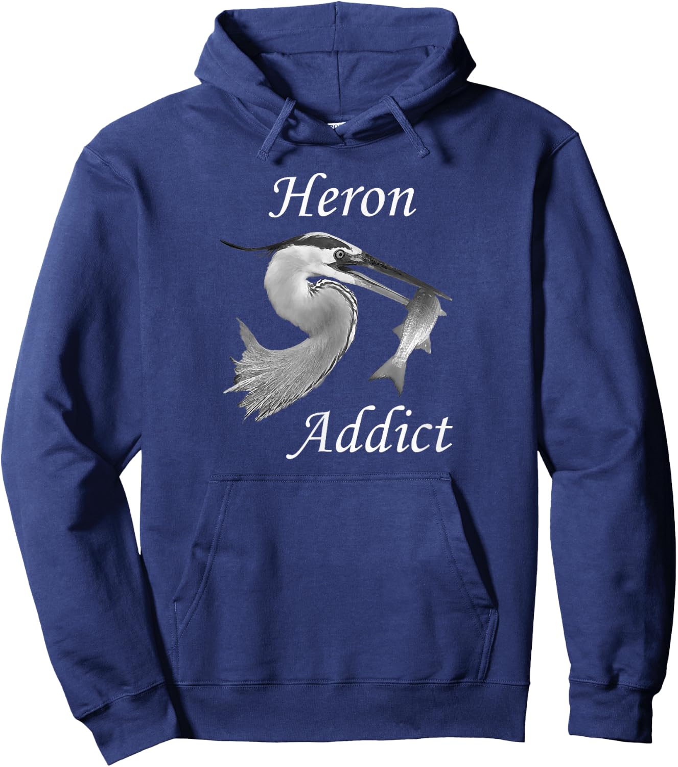 Heron Addict. Birding. Birds Hoodie - Hoodie | Navy