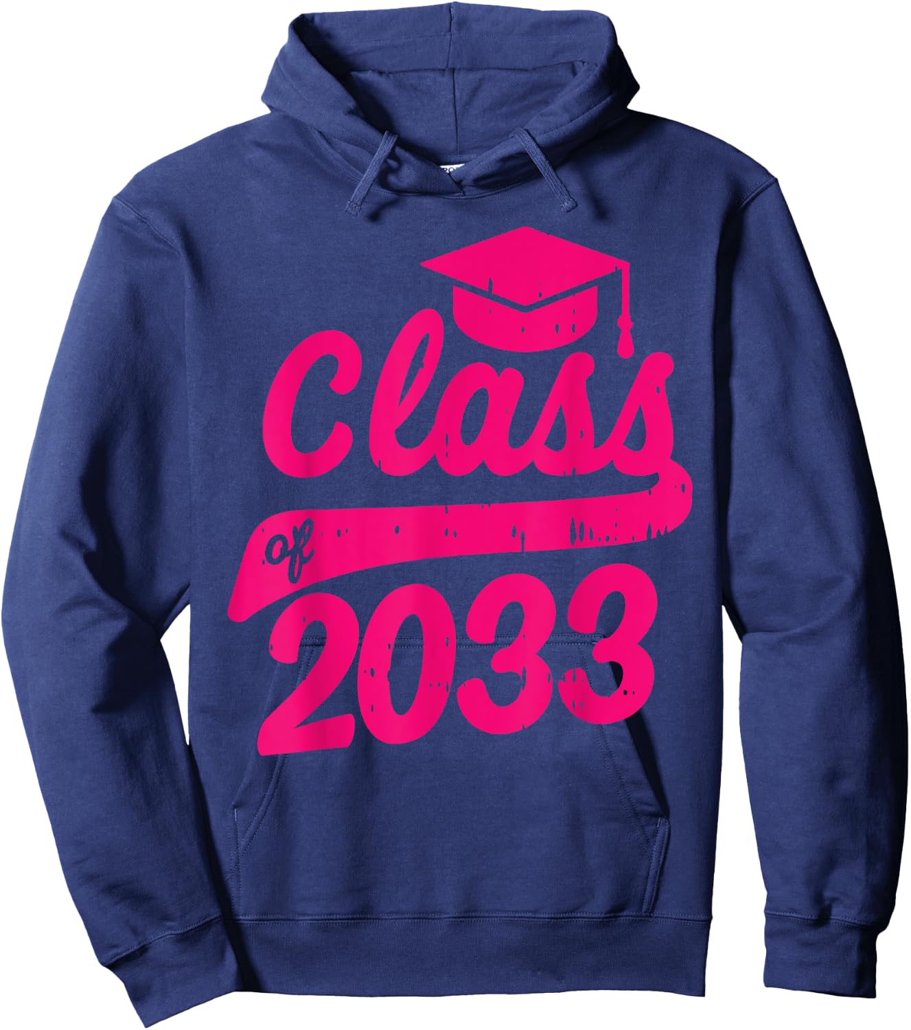 Class Of 2033 Grow With Me First Day Of Kindergarten Gift Hoodie - Hoodie | Navy