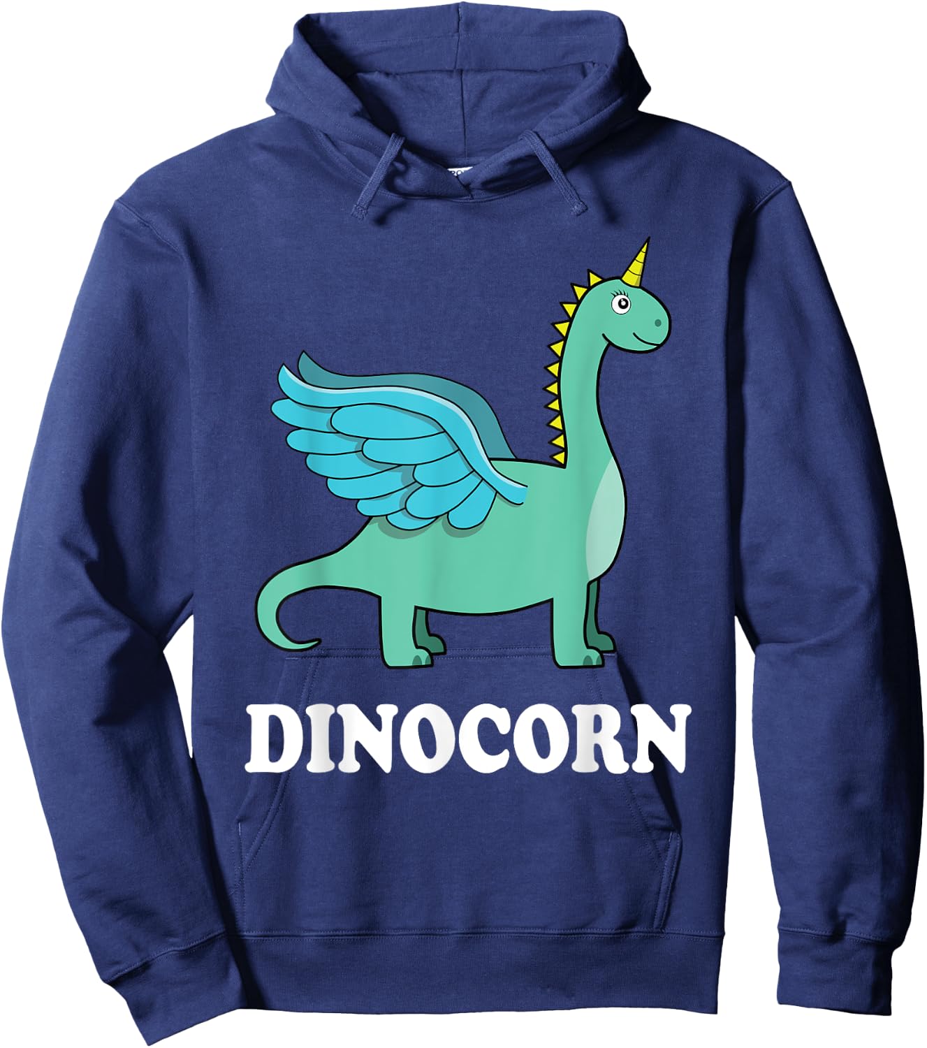Dinocorn Shirt Dinosaur Unicorn with wings | girls boys gift Hoodie - Hoodie | Navy