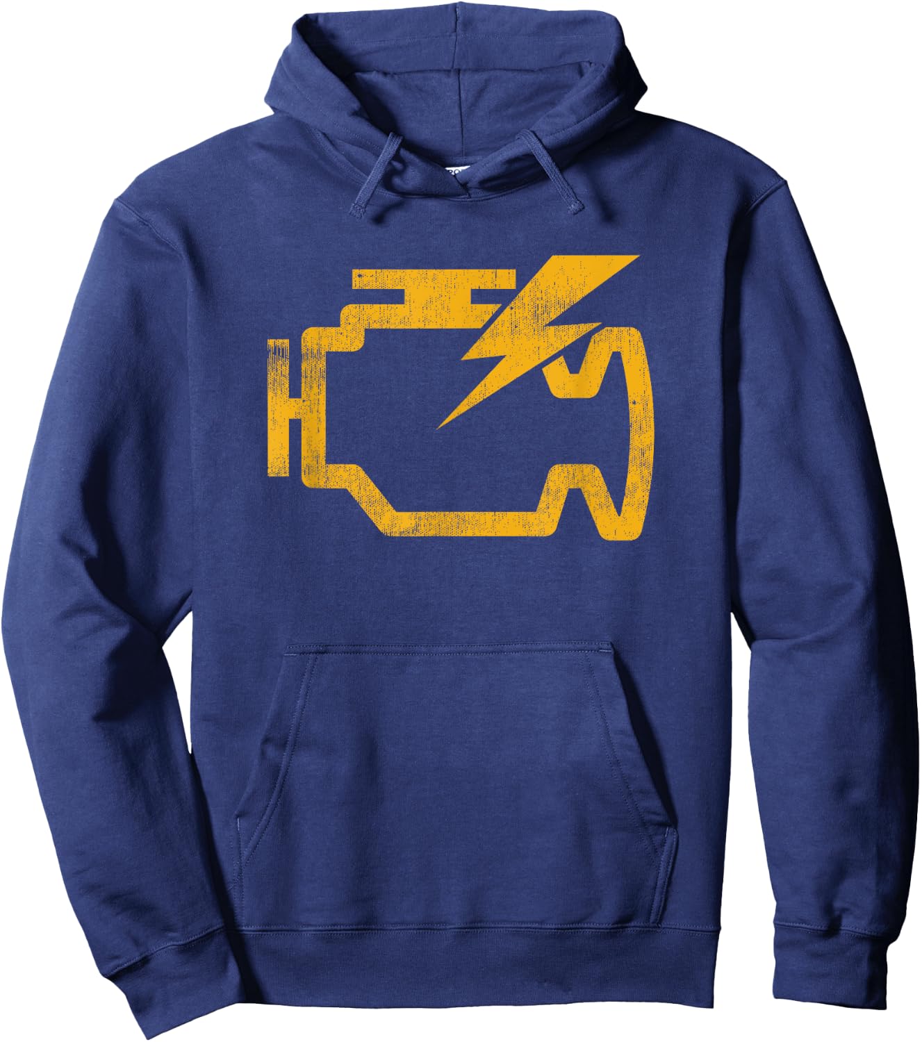 Vintage MECHANICS check Engine lights on Garage Hoodie - Hoodie | Navy