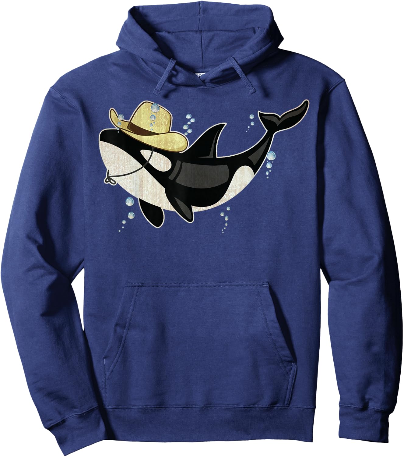 Retro Orca Killer Whale Fans for Cowboy Girl or Boy as Gifts Hoodie - Hoodie | Navy