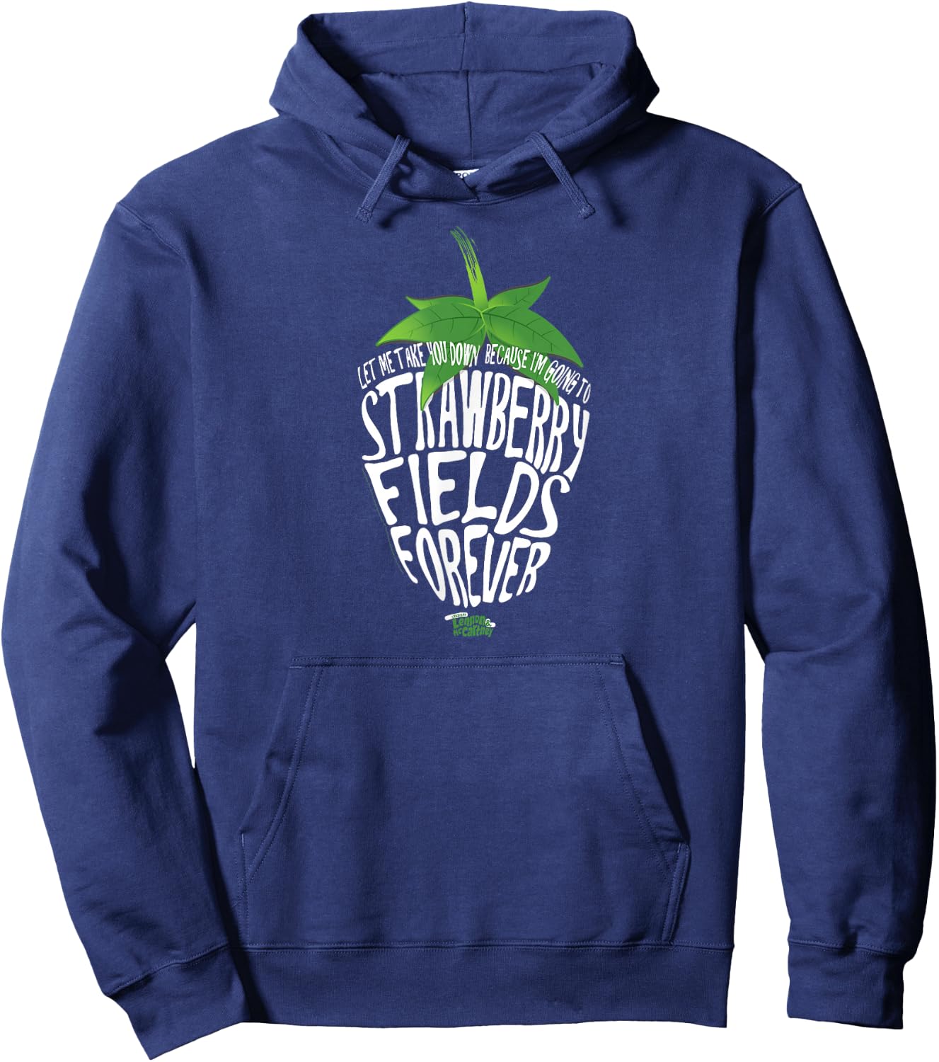 Lyrics by Lennon and McCartney - Strawberry Fields Hoodie - Hoodie | Navy