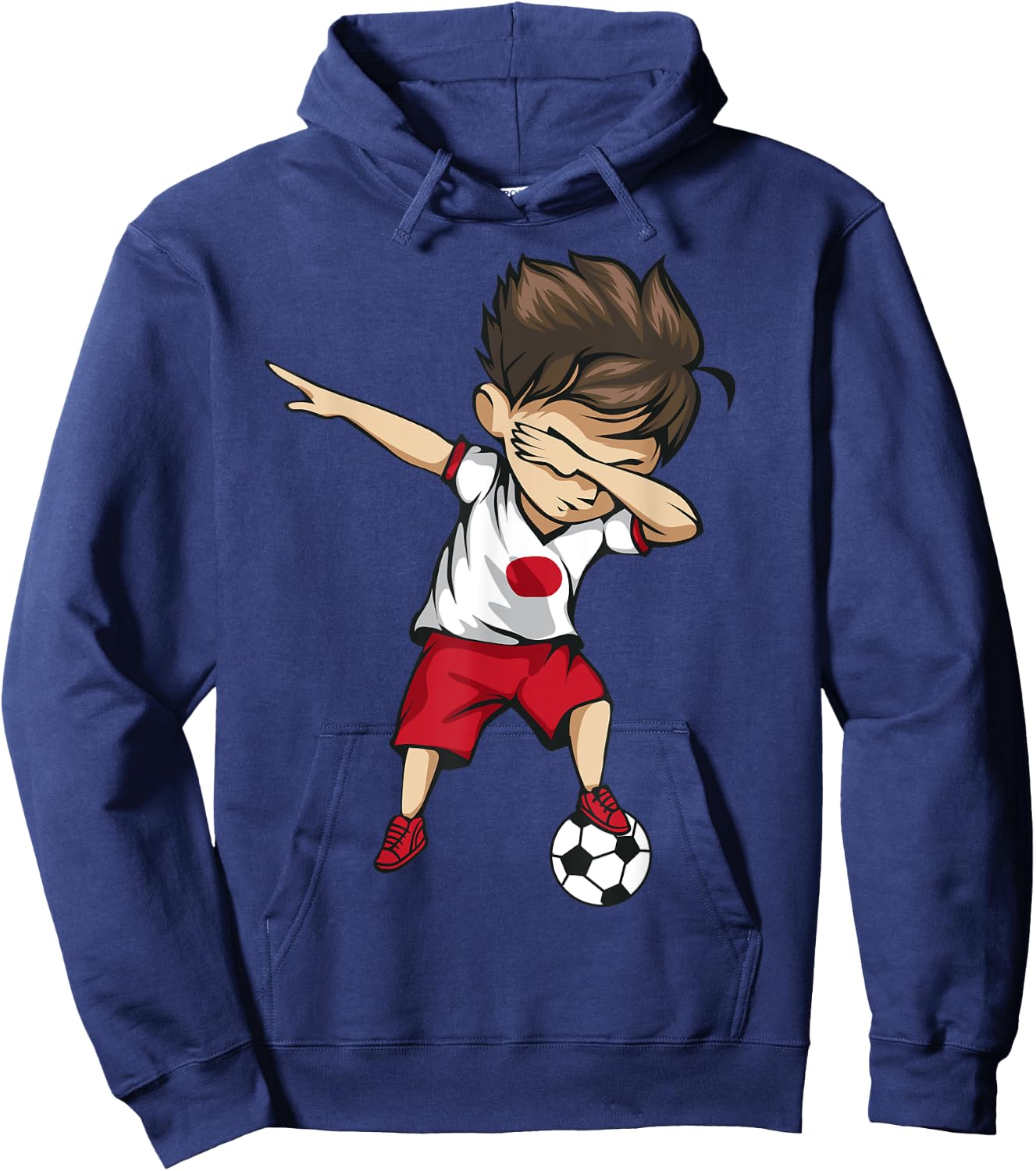 Dabbing Soccer Boy Japan - Japanese Football Soccer Hoodie - Hoodie | Navy