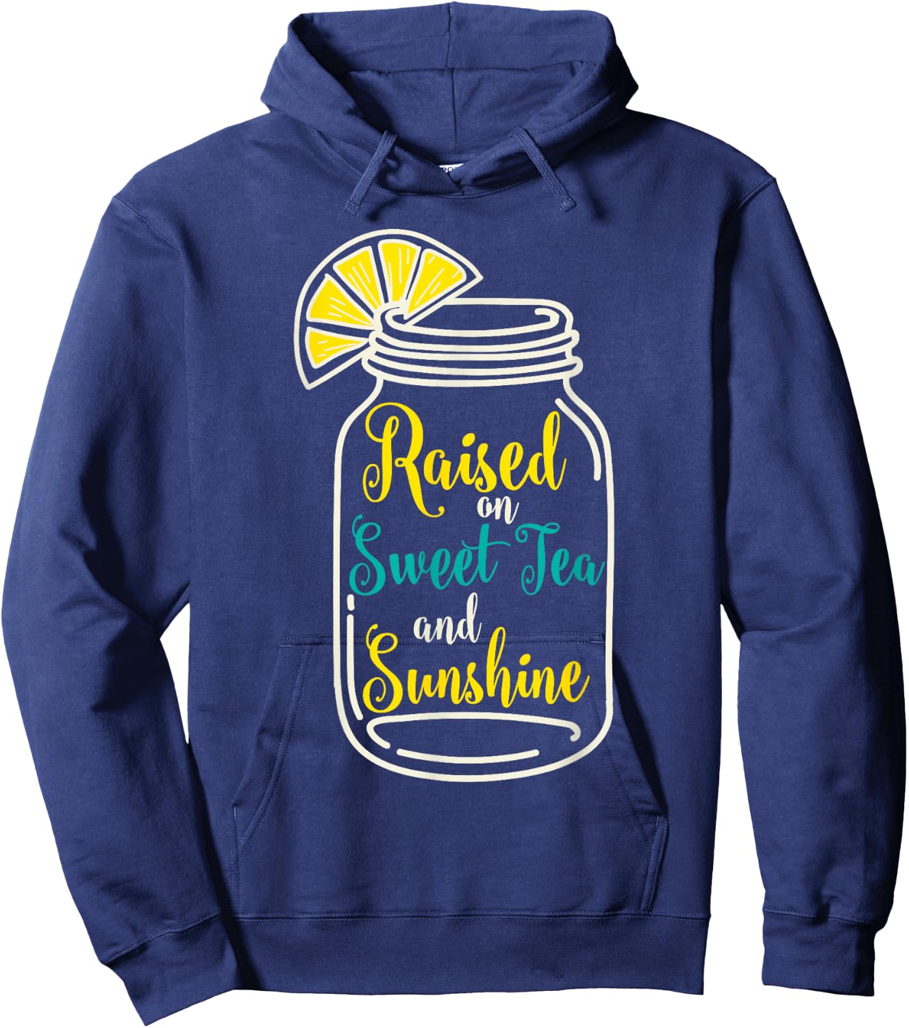 Girls Southern Gift Raised on Sweet Tea & Sunshine Hoodie - Hoodie | Navy