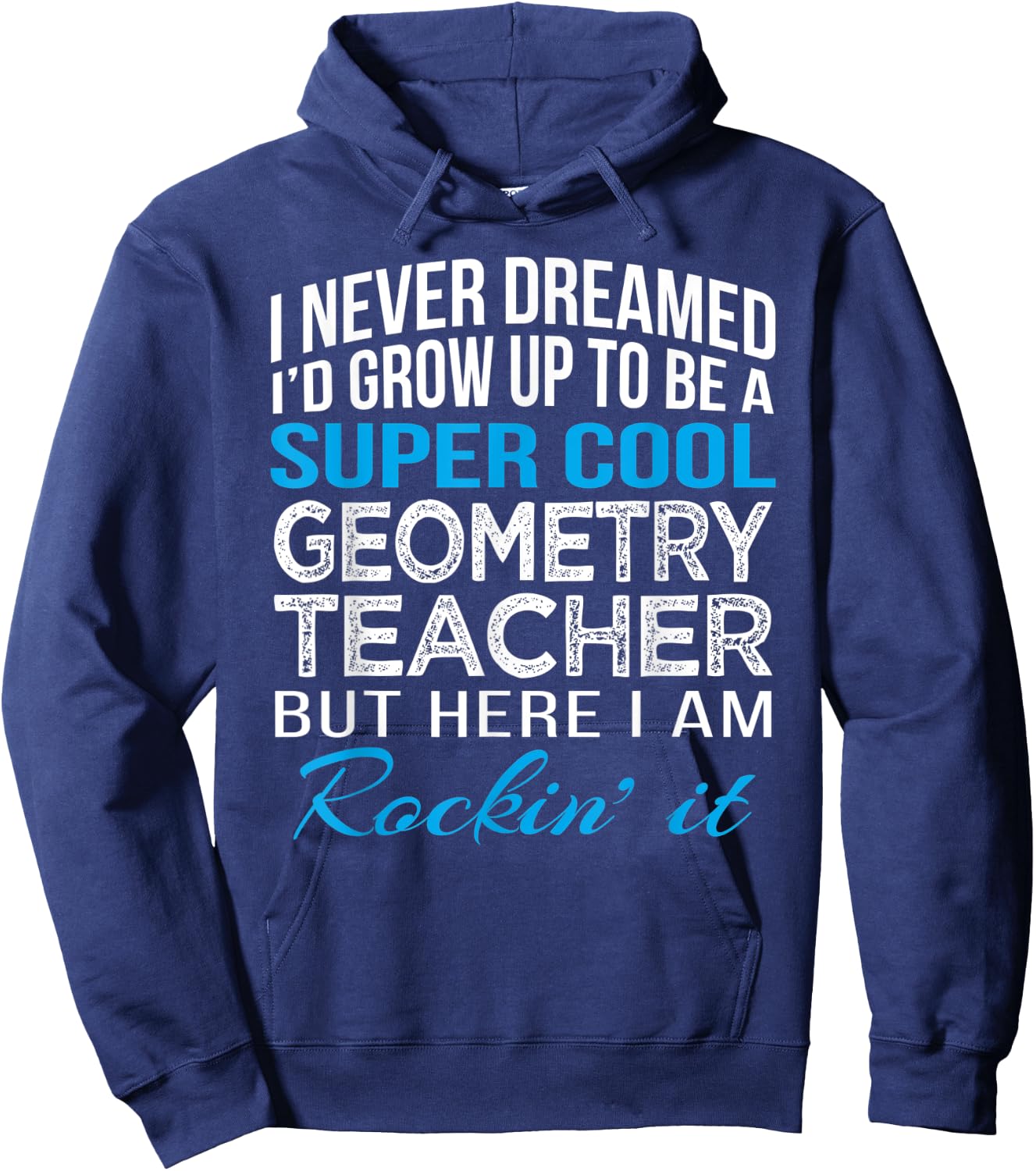 Cool Geometry Teacher Funny Gift Hoodie - Hoodie | Navy