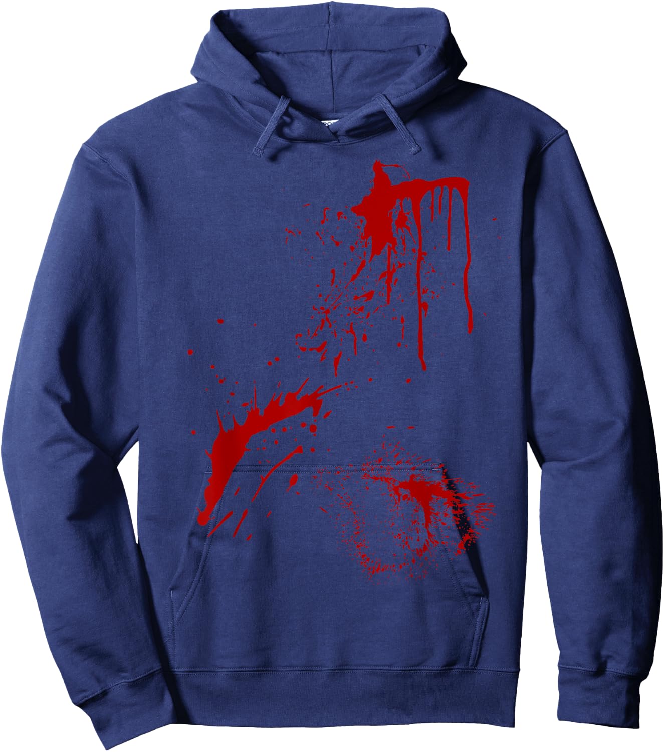 Blood Splatter Spatter Fake Bloody Halloween Zombie Victim Hoodie - Hoodie | Navy