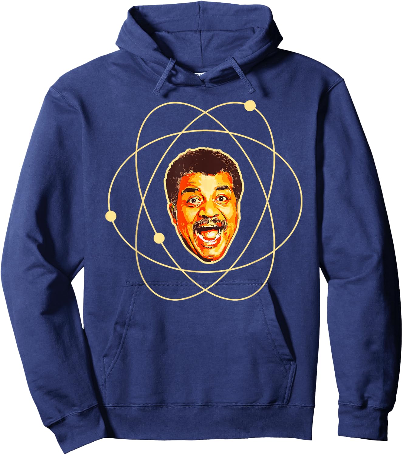 Neil deGrasse Tyson Atomic Neil Face - Funny Science Hoodie - Hoodie | Navy