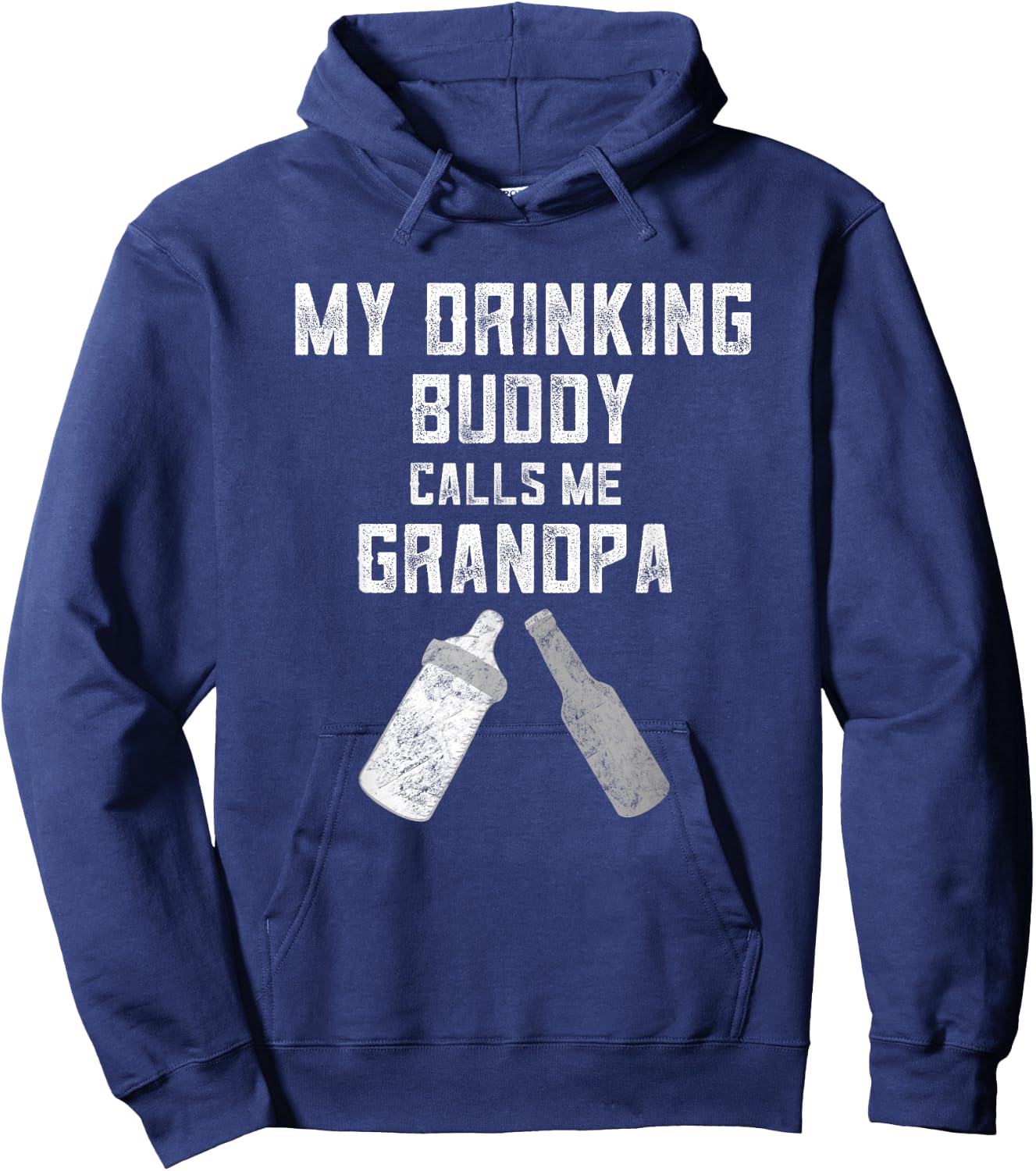 Pregnancy Announcement For Grandpa My Drinking Buddy Calls Hoodie - Hoodie | Navy