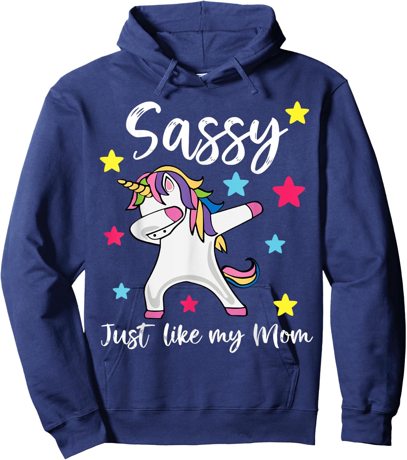 Sassy Just Like My Mom Unicorn Matching Mother Daughter Hoodie - Hoodie | Navy