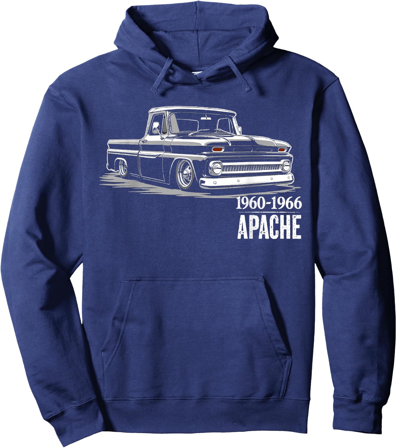 First Generation C10 1960-1966 Slammed C10 Truck Silhouette Hoodie - Hoodie | Navy