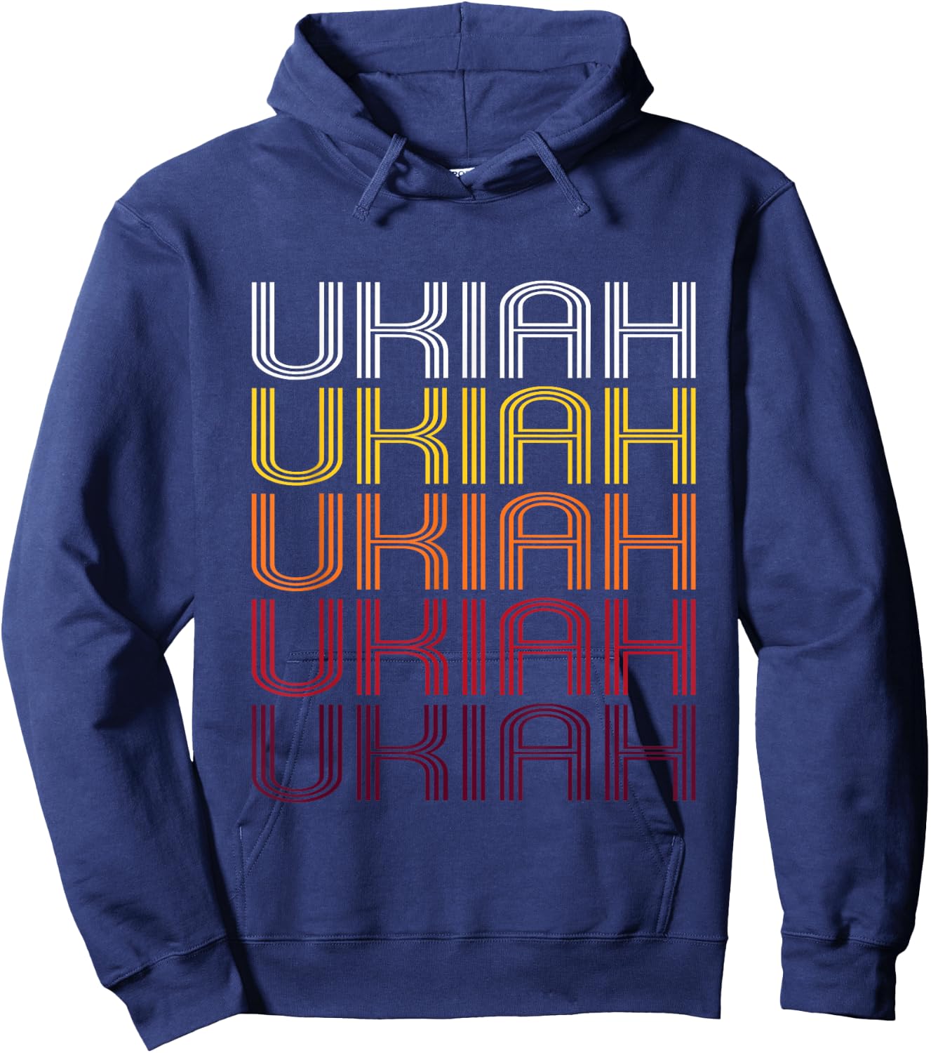 Ukiah, CA | Vintage Style California Hoodie - Hoodie | Navy