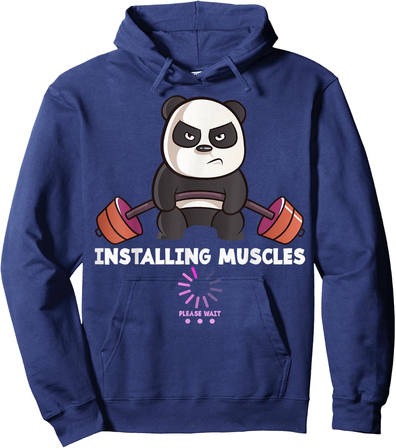 Panda Weightlifting Gym Workout Humor Deadlift Inspirational Hoodie - Hoodie | Navy