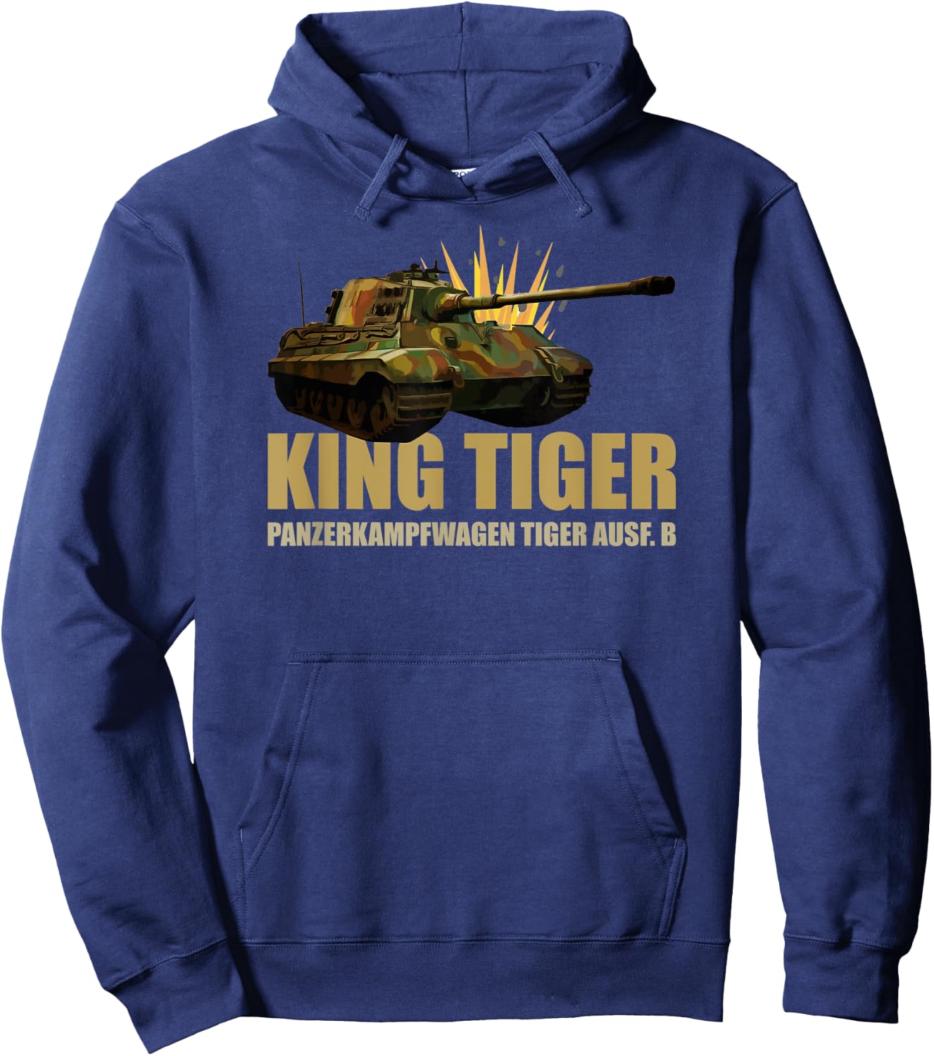 King Tiger II Panzer Tank WW2 German Military Tanks Hoodie - Hoodie | Navy