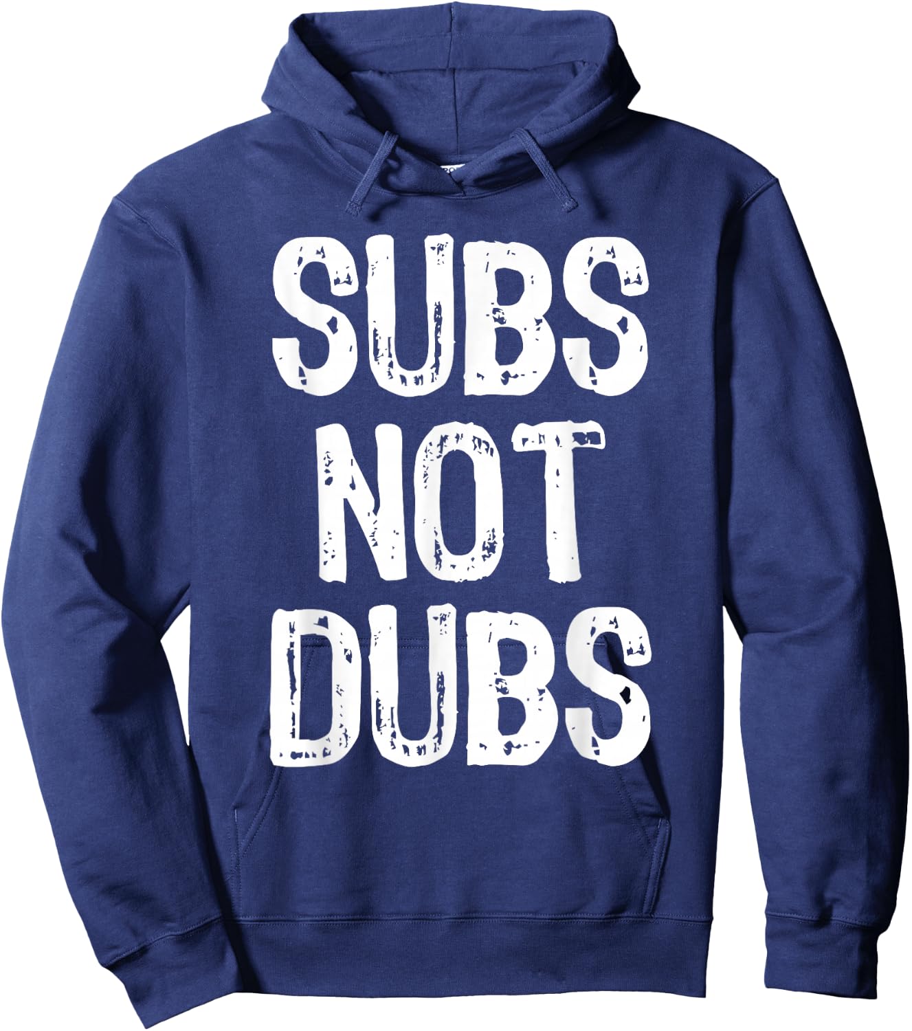 Subs Not Dubs Funny Cool Anime Lover Gift Christmas Hoodie - Hoodie | Navy