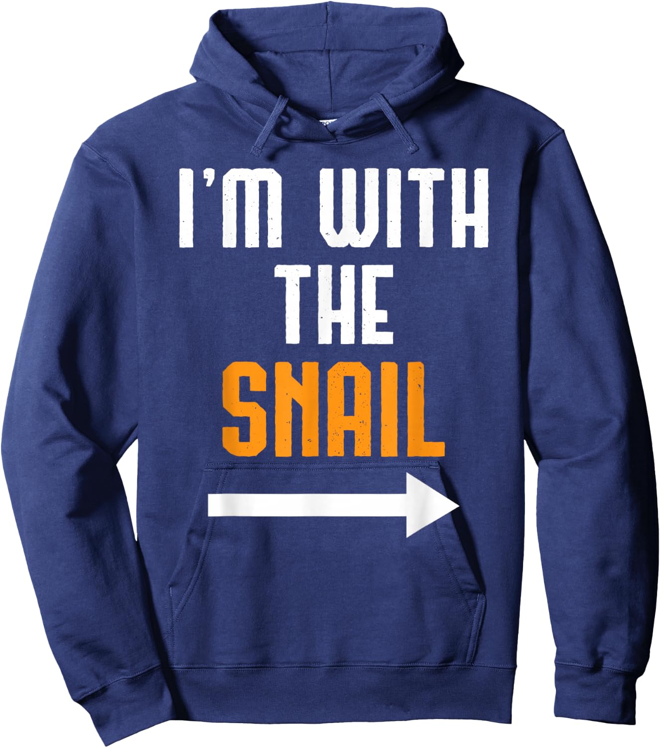 I'm With The Snail Shirt Costume Funny Halloween Couple Hoodie - Hoodie | Navy