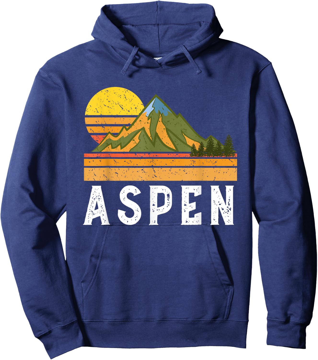 Mountain Sunset Vacation Gift- Aspen Colorado Hoodie - Hoodie | Navy