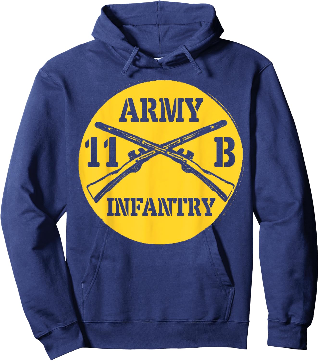 11B Army Infantry Cross Rifle Shirt - 11Bravo Hoodie - Hoodie | Navy