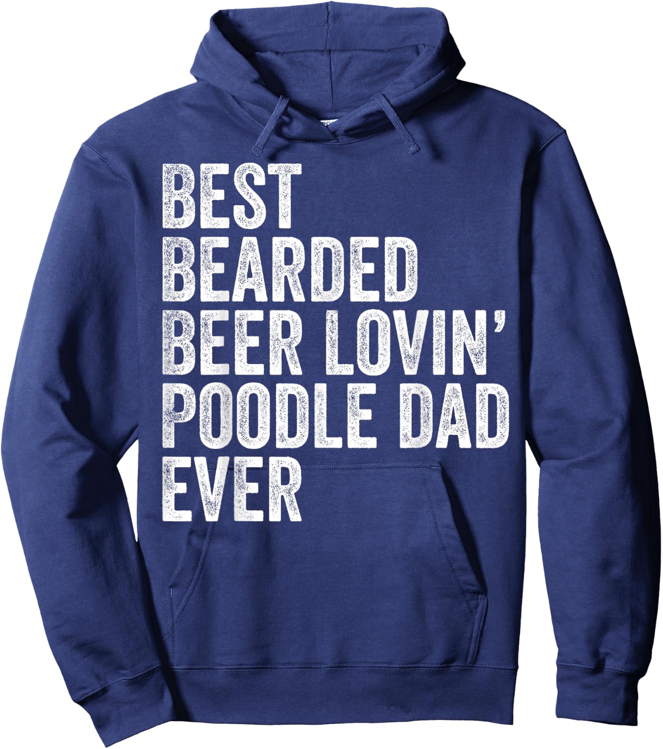 Best Bearded Beer Lovin Poodle Dad Gifts Dog Owner Hoodie - Hoodie | Navy