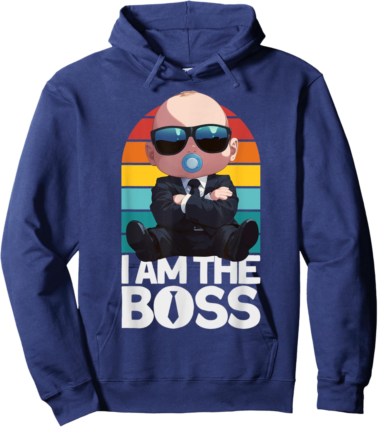 Baby Boss "I Am The Boss" Retro Like A Boss Kids Hoodie - Hoodie | Navy