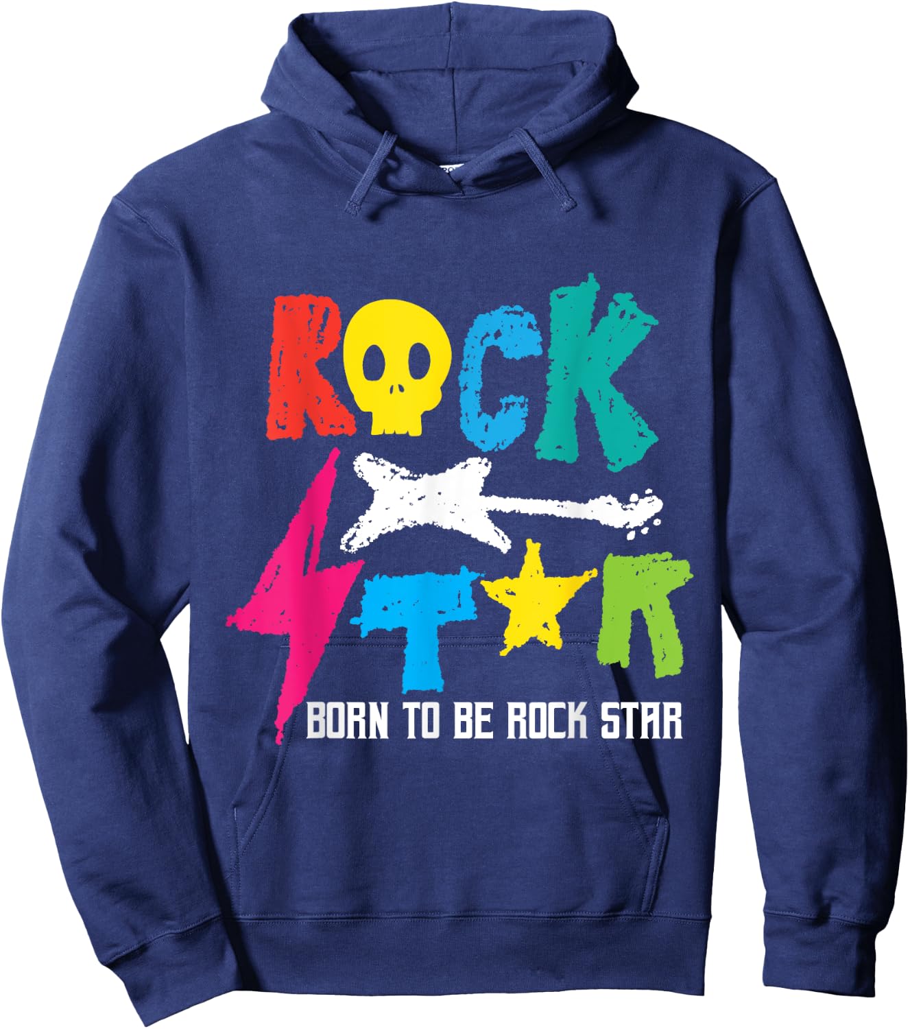 Rockstar Born to Be Rockstar Music Funny Gift Small Hoodie - Hoodie | Navy