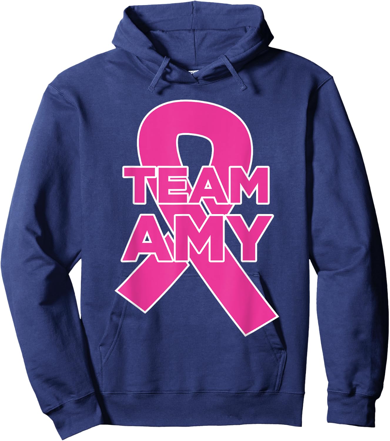 Team Amy - Breast Cancer Awareness Hoodie - Hoodie | Navy