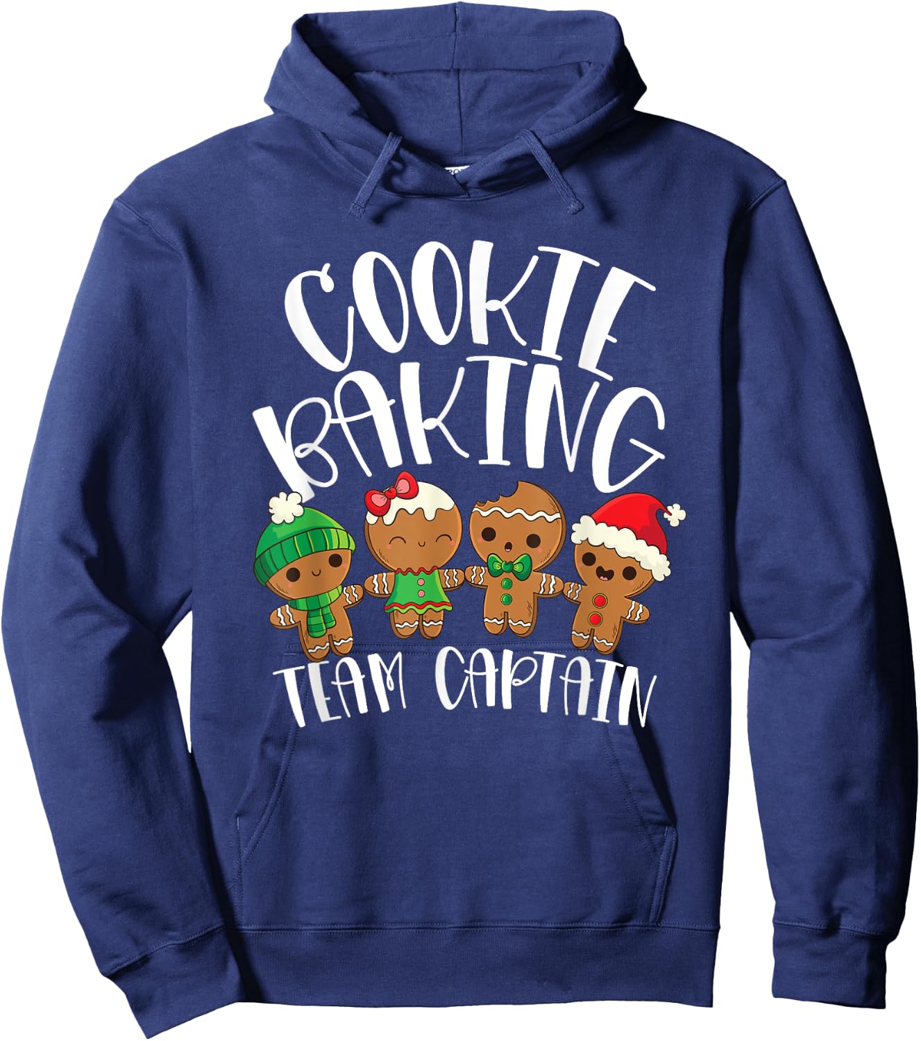 Cookie Baking Team Captain Christmas bakers Gingerbread Gift Hoodie - Hoodie | Navy