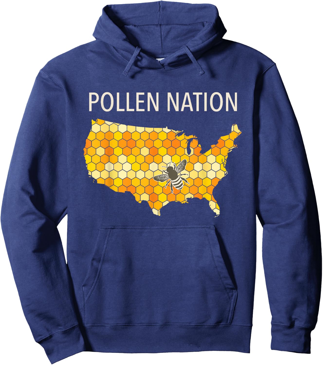 Pollen Nation Shirt for Beekeepers and Lovers of Honey Bees Hoodie - Hoodie | Navy