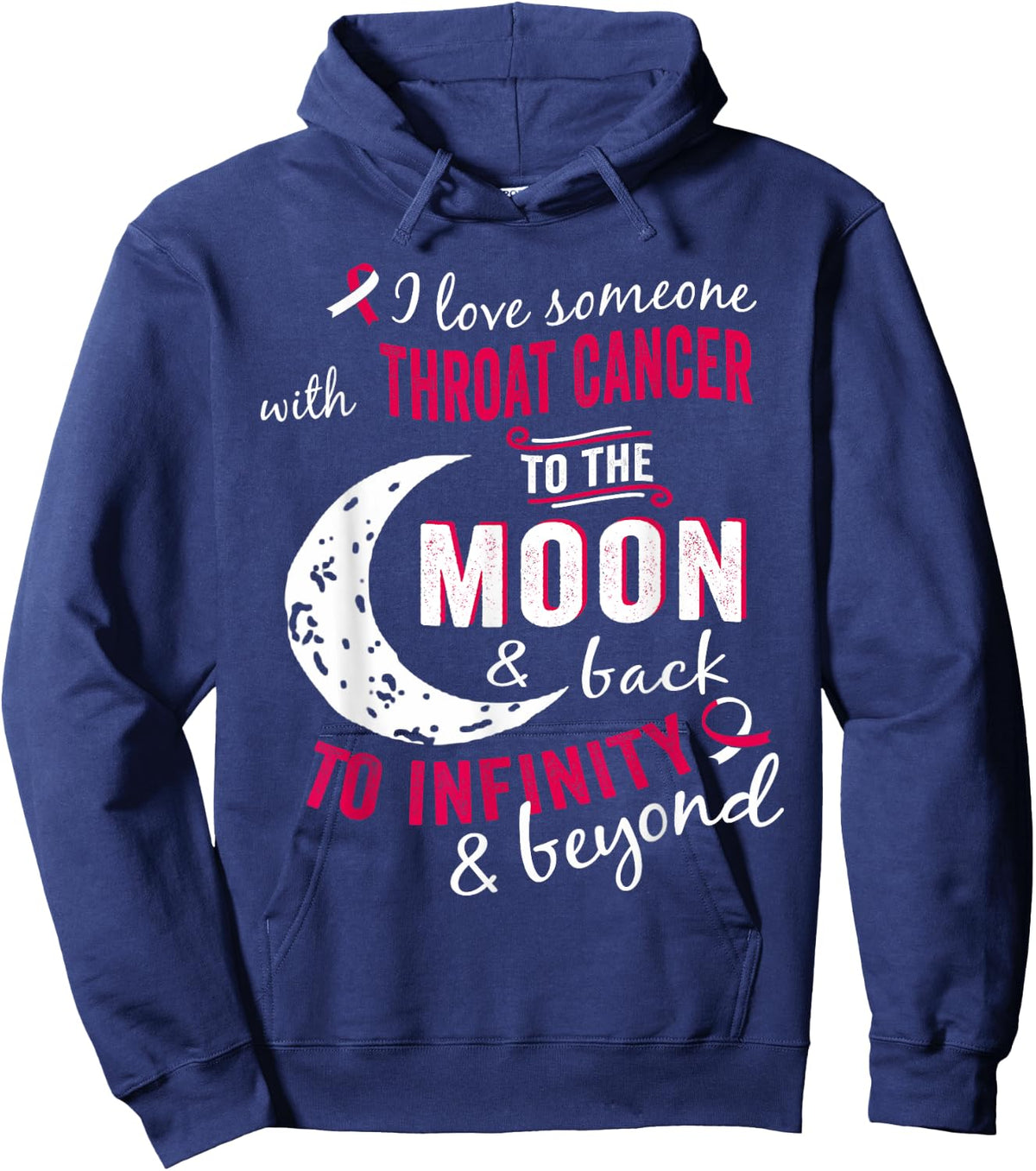 Throat Cancer Awareness Shirt /Men Hoodie - Hoodie | Navy
