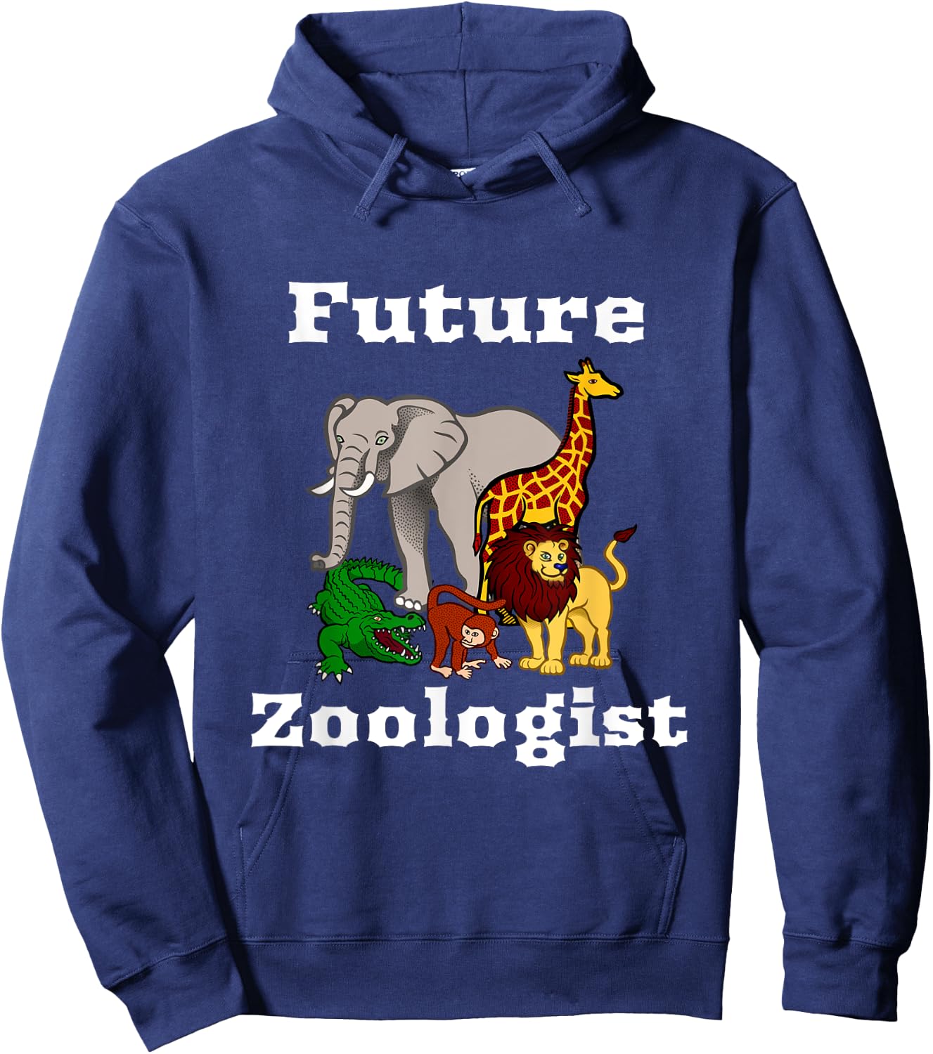 Future Zoologist Animal Life Kids Genius Students Hoodie - Hoodie | Navy